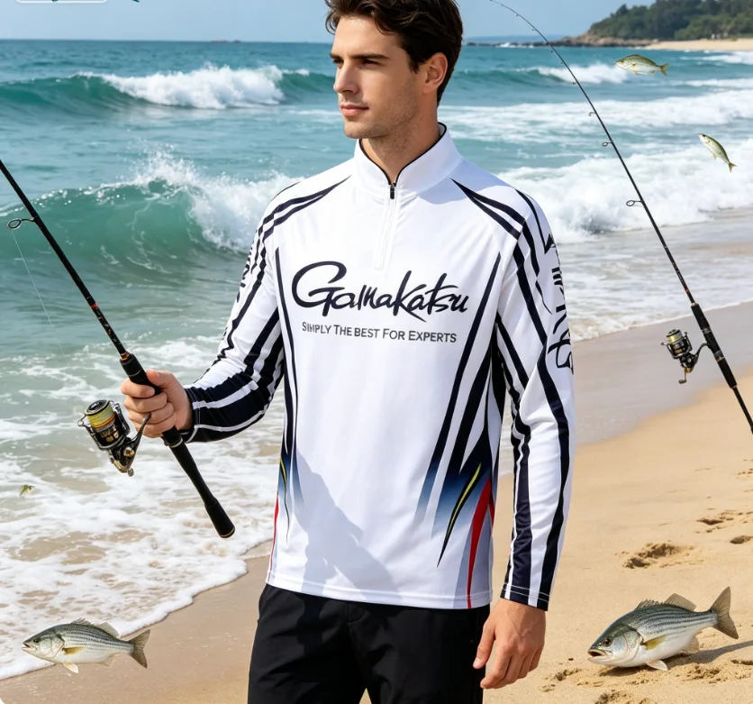 

summer New Clothing Long Sleeve Quick Dry Fishing Clothing Anti-UV Sunscreen Fishing clothes Fishing Shirt