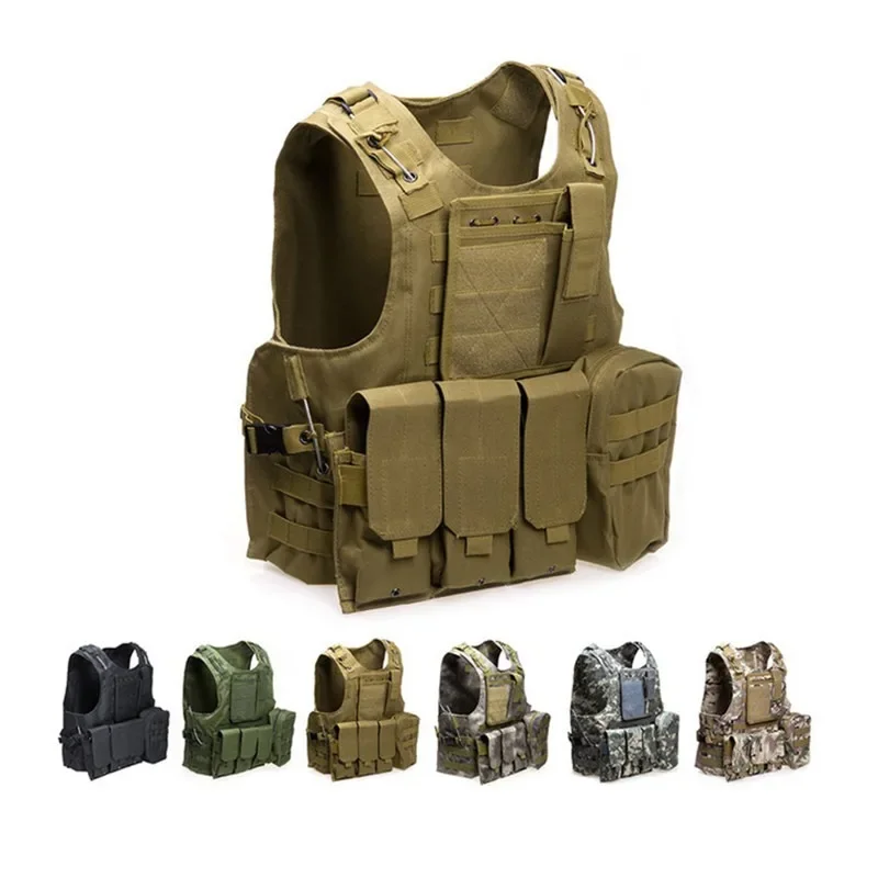 Multifunction Nylon Tactical Hunting Vests Body Armor Hunting Carrier Airsoft Accessories Combat MOLLE Camo Vests