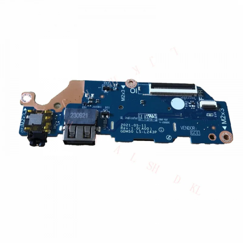 N   For Dell Inspiron 15 3510 3511 3515 3520 IO Power USB Board SD Card Audio 0TX37X
