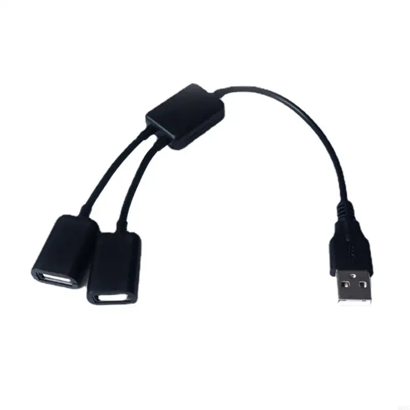 

K9FC USB Splitter Y Cable USB 1 Male to 2 Female Extension Cord Connector Double USB Port Extender Hub Data Adapter