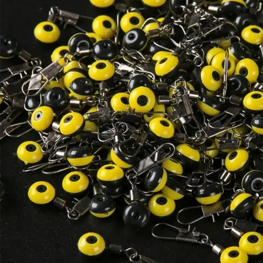 20Pcs/Set High-speed Fishing Float Bobber Stop Swivel Sea Saltwater Fishing Connector Plastic Metal 32mm Space Beads Stopper