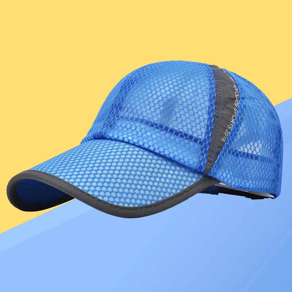 

Men Quick Dry Sun Protection Baseball Cap Outdoor Sports Uv Shield Cooling Mesh Lining Adjustable Sports Hat Hiking Running