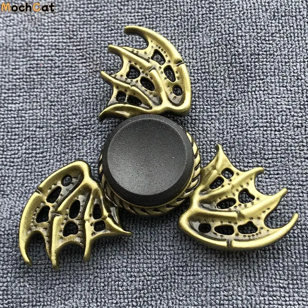 

Puzzle Toy Brass Color Finger Spinner Zinc Alloy ADHD Anxiety Fidget Spinner Exterior Smooth Funny Hand Spinning Kids Toys