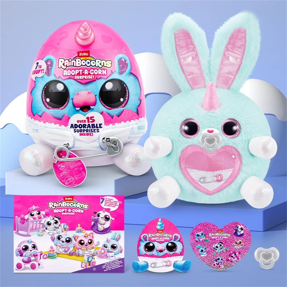 ZURU Adopt-A-Corn Surprise Dalmatian ألعاب من نسيج مخملي صندوق أعمى تحصيل لطيف دمية أرنب مفاجأة البيض للفتيات والأطفال #4