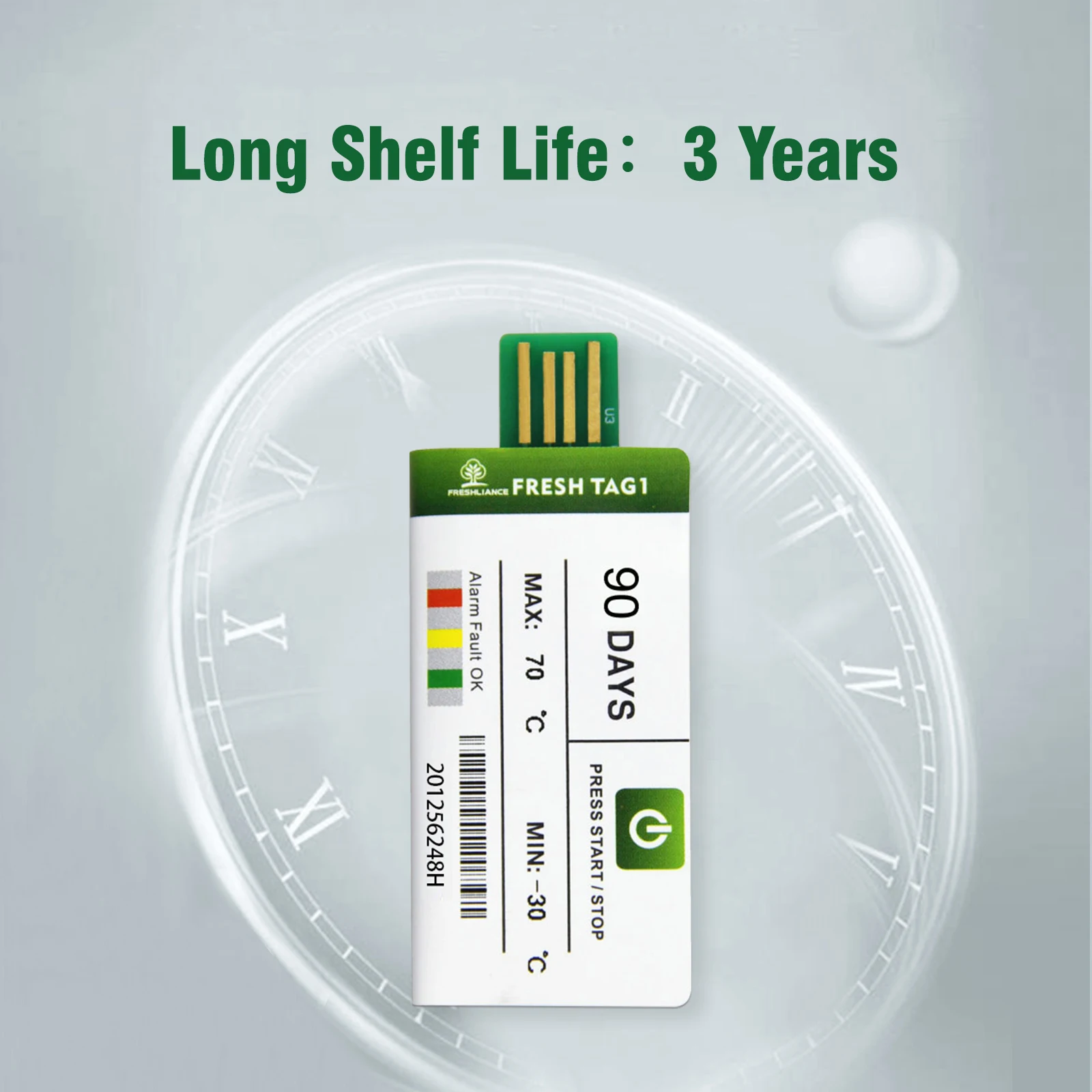 Registratore dati di merci congelate con logistica della catena del freddo da 5 pezzi Registratore dati di temperatura in Pdf monouso