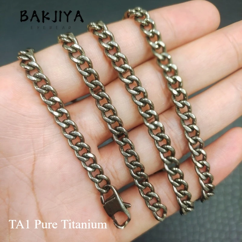 

Ожерелье-кубинская цепочка 5,5 мм для мужчин, цепочка из чистого титана - гипоаллергенное ожерелье для мужчин никогда не выцветает, идеальный праздничный подарок