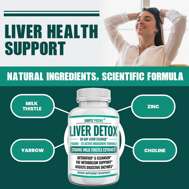 Fatty Liver Cleanse & Liver Detox Supplement - with Artichoke, Milk Thistle & Dandelion for Liver Support for Men & Women