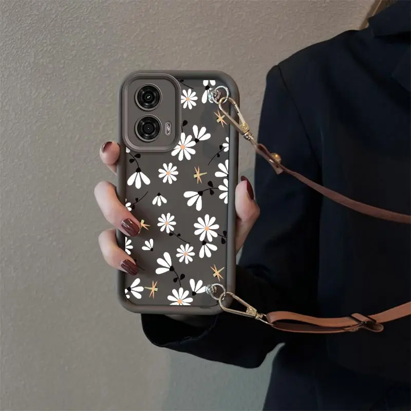 G 24 White Flower New Sky Eye ремешок для телефона для Motorola Moto G24 G54 G34 G53 G24Power G22 G84 G30 G20 G54Power G10 Cover