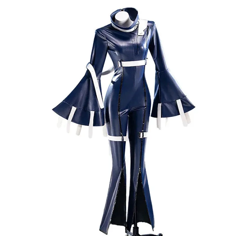 

Аниме Code Geass C.C. Костюмы для косплея, темно-синий комбинезон из искусственной кожи, вечерние костюмы на Хэллоуин для женщин mj:3