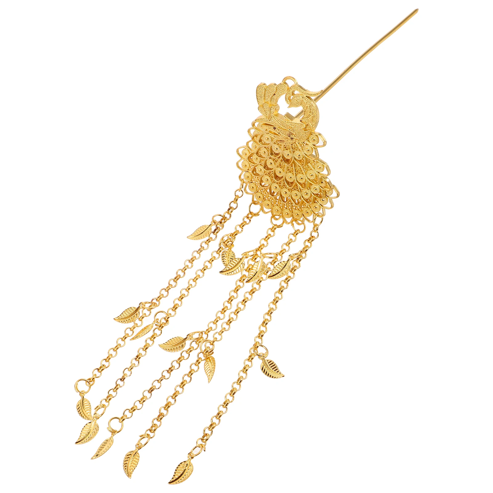 

Exotic Peacock Fringe Hairpin Vintage Style Butterfly Accessories Durable Chain Women Kids Hairstyles Decorative Pins