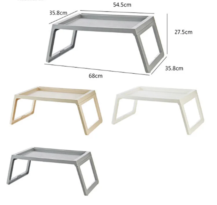 PP Simple Portable Laptop Table Breakfast Table Lightweight Folding Bed Desk Student Dormitory Lazy Study Writing Table 5 Color