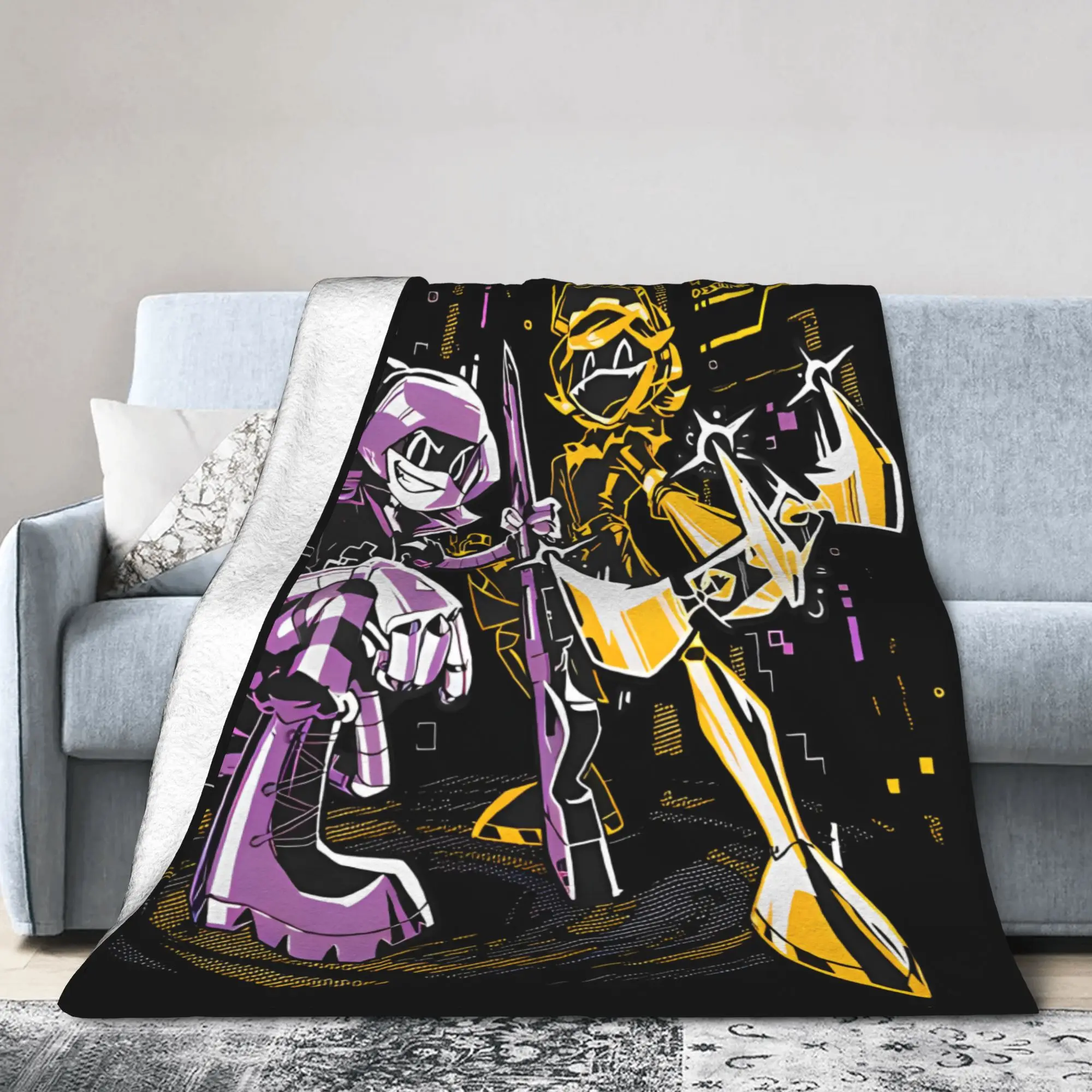 Murders Drones Blankets Velvet Black Comedy Super Soft Throw Blankets for Car Sofa Couch Bed Rug