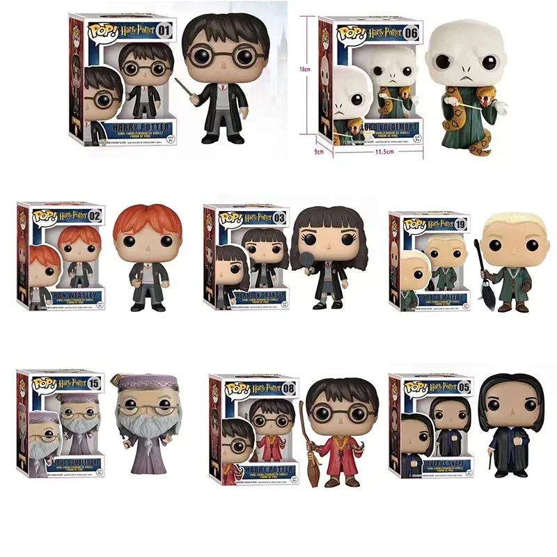Funko POP Harry Potter Ron Hermione Snape Dobby Luna Lord Voldemort Soul Eating vinilo colección de figuras de acción modelo juguetes regalos