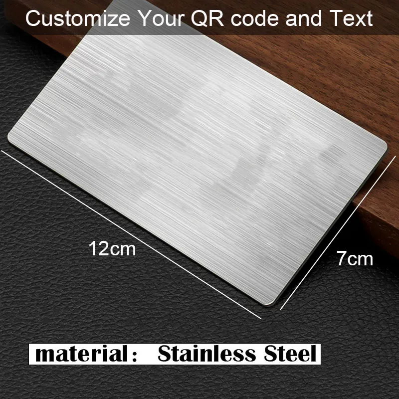 5/10Pcs Custom Stainless Steel Table Signs Desktop Scan Menu QR Code Self-adhesive Table Number Plates For Restaurant Hotel Cafe