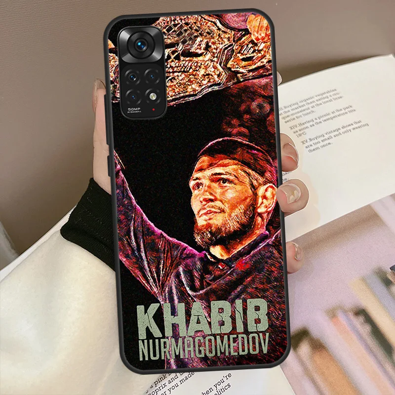 Khabib nurmagomedov Case For Redmi 10 9T 9A 9C 9 Back Cover For Redmi Note 11 10 9 8 Pro Note 10S 8T 9S Coque