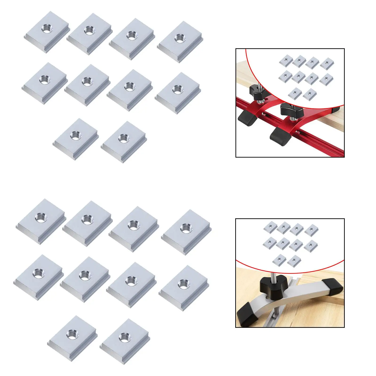 10 Pieces T Slot Sliders Portable Assembly Compact Easy to Use Practical High Performance Woodworking Accessories Jig Tool