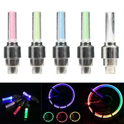 2PCS Neon Tire Valve Cap Light for Car Motorcycle Bike LED Spoke Lights Tire Air Valve Cap Vibrate Flashlight Moto Decotation