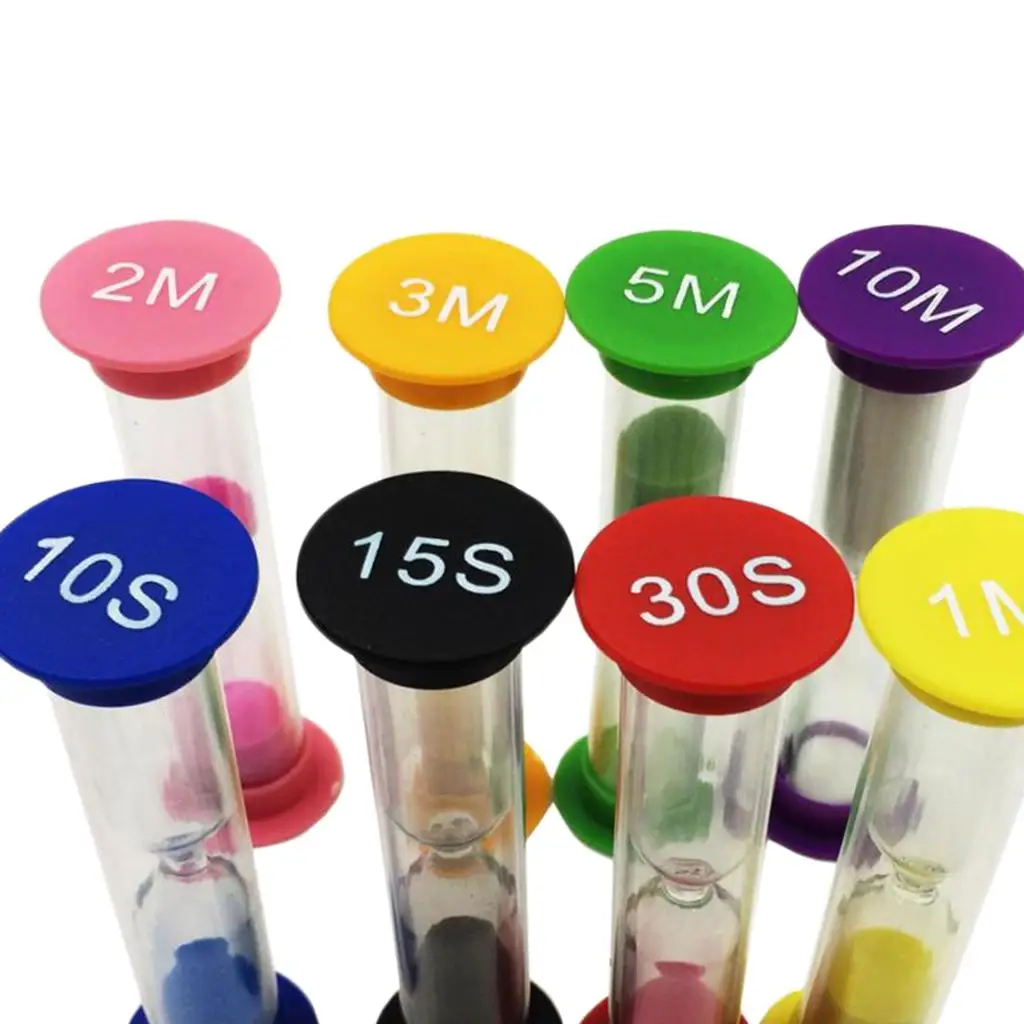 Visual Sand Timer Hourglass Set Multi Time Plastic Sandglass Desk Decor for Cooking Reading Rest