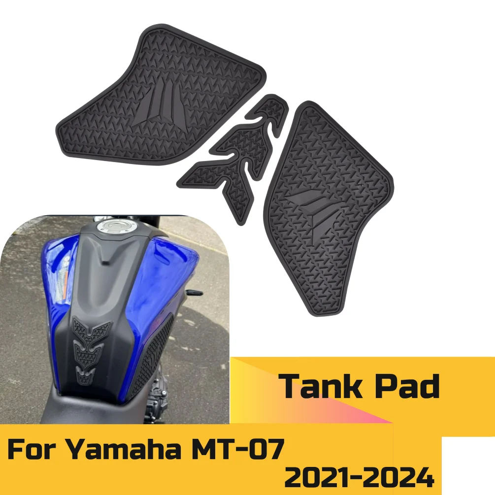For MT 07 Fuel Tank Stickers Pad For Yamaha MT-07 2021 2022 2023 2024 Motorcycle Anti-slip Side Protection Sticker Traction Pads