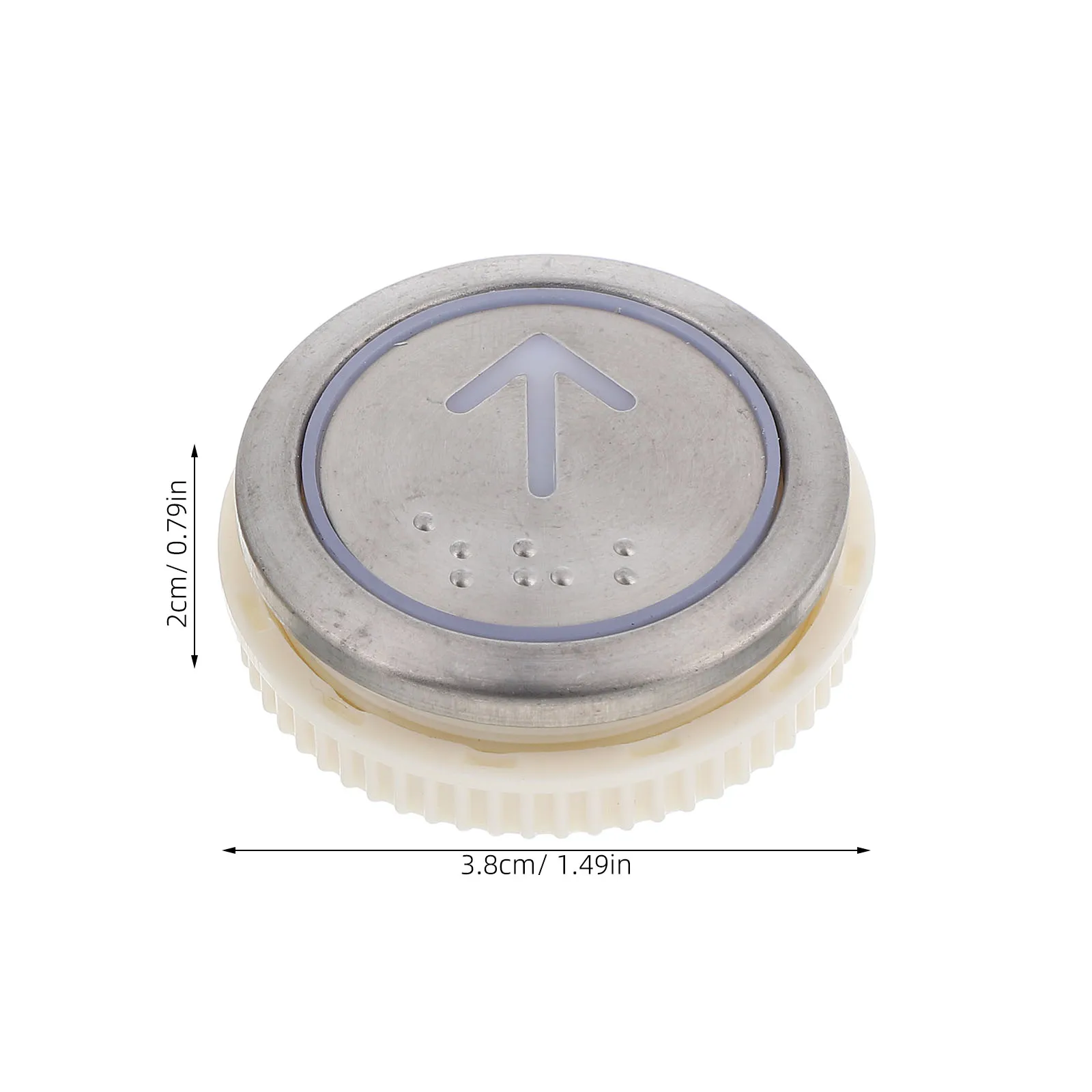 Botones de repuesto redondos de acero inoxidable para ascensor, Kit de reparación de Hardware de Control de ascensor, 2 uds.