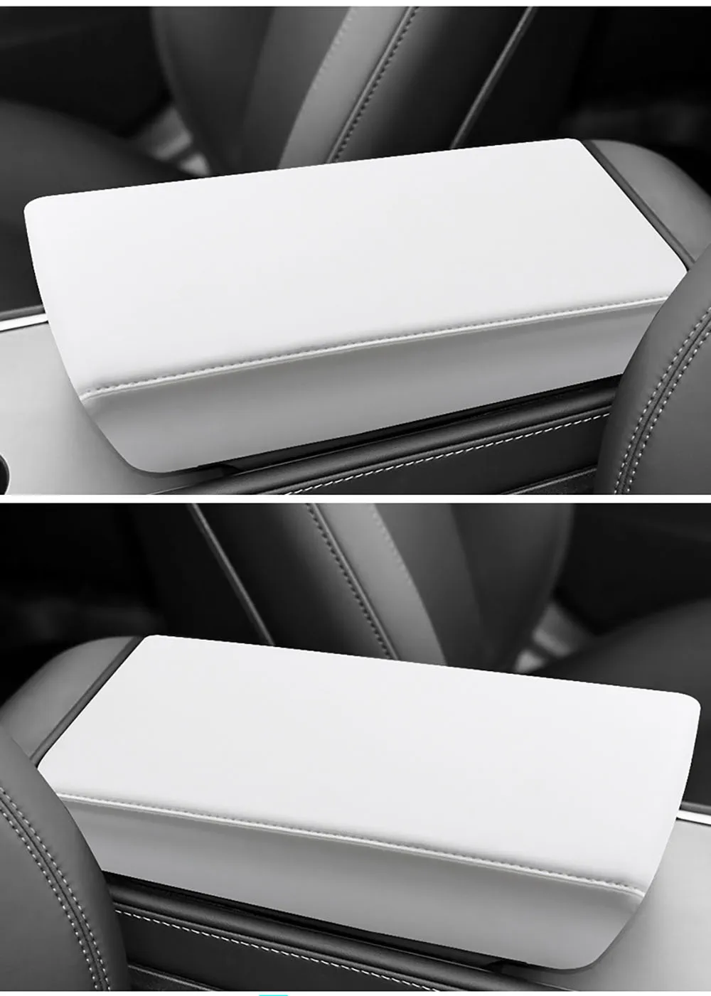 Für 2025 2026 Tesla Model Y Juniper Model 3 Highland Leder Armlehne Box Abdeckung Auto Mittelkonsole Deckel Innen Zubehör – Detail 9