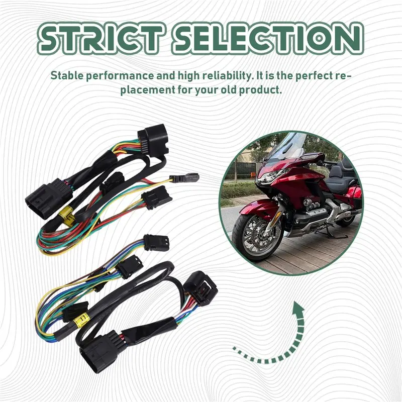 

48000 Plug-N-Play 4XP Cable Harness LED Lighting Harness Kit Fit For Honda Gold Wing 1800 Tour DCT F6B 2018-2026