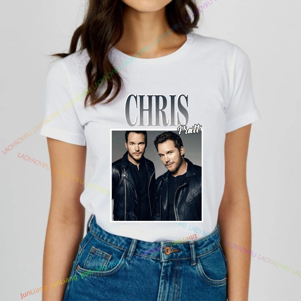 Chris Pratt T-shirt Short Sleeve Tee Vintage Fan Gift 100% Cotton T-shirts for Men Tshirt Y2k Clothes Aesthetic Clothing Men's