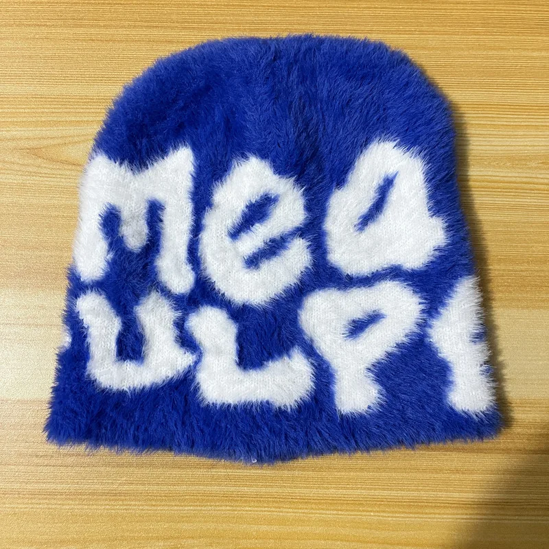 Neue Ins Beliebte Unisex Herbst Lustige Hut Nerz Pelz Winter frauen Kappe Mit Brief Beanies Hut Männer Warme Weiche Skullies bonnets Geschenk – Detail 14