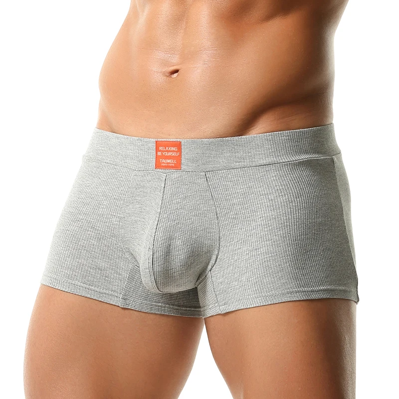 Men's flat angle underwear with thread, high-end slim fit, solid color, high elasticity, comfortable waist, breathable bottom