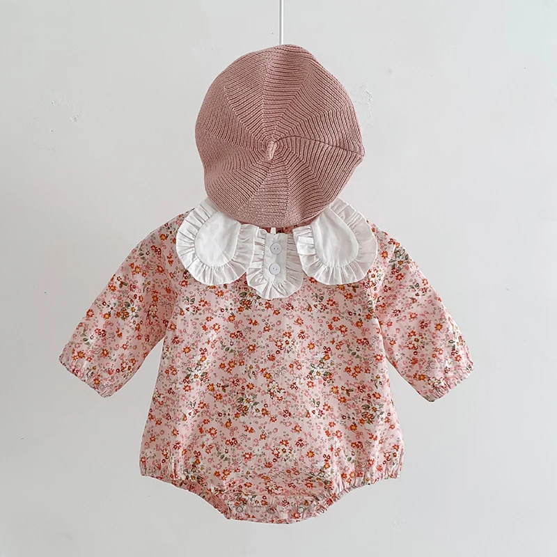 

Spring Autumn Baby Girls Clothes Newborn Baby Girls Jumpsuit Long Sleeve Cotton Flower Printing Toddler Baby Girl Bodysuits