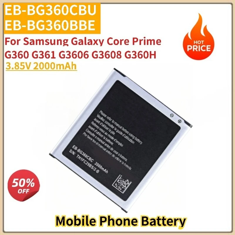 3,85 В 2000 мАч EB-BG360CBU EB-BG360BBE аккумулятор для Samsung Galaxy Core Prime G360 G361 G3606 G3608 G360H Совершенно новый, высокое качество