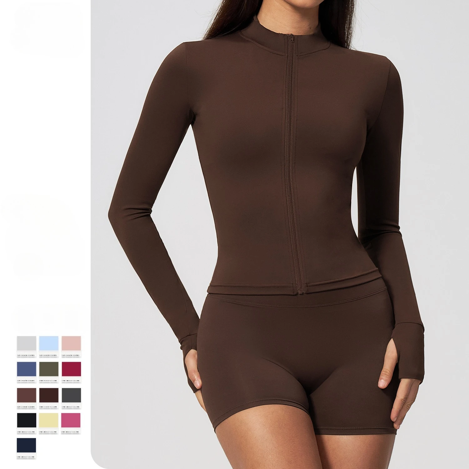 Gym Sports Top Women Zip Tight Long Sleeve Naked Feel Fitness Jacket Training Quick Dry Breathable Running Yoga Blouse Outerwear
