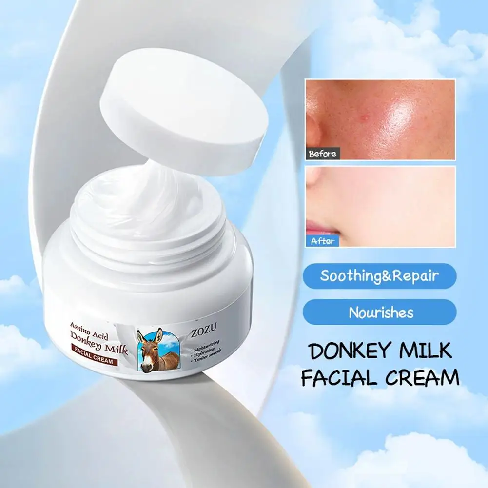 Donkey Milk Whitening Face Cream Anti-aging Wrinkle Face Care Facial Moisturizing Cream Skin Removal Firming Brightening X5L6 view 2