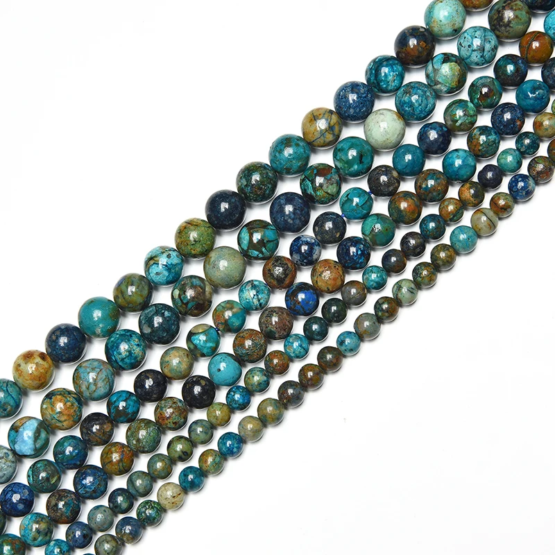 4m6m8m Großhandel runde natürliche Ozean Achat Jaspis Stein Perlen natürliche Edelstein Perlen DIY lose Perlen für Schmuck machen Strang – Detail 17