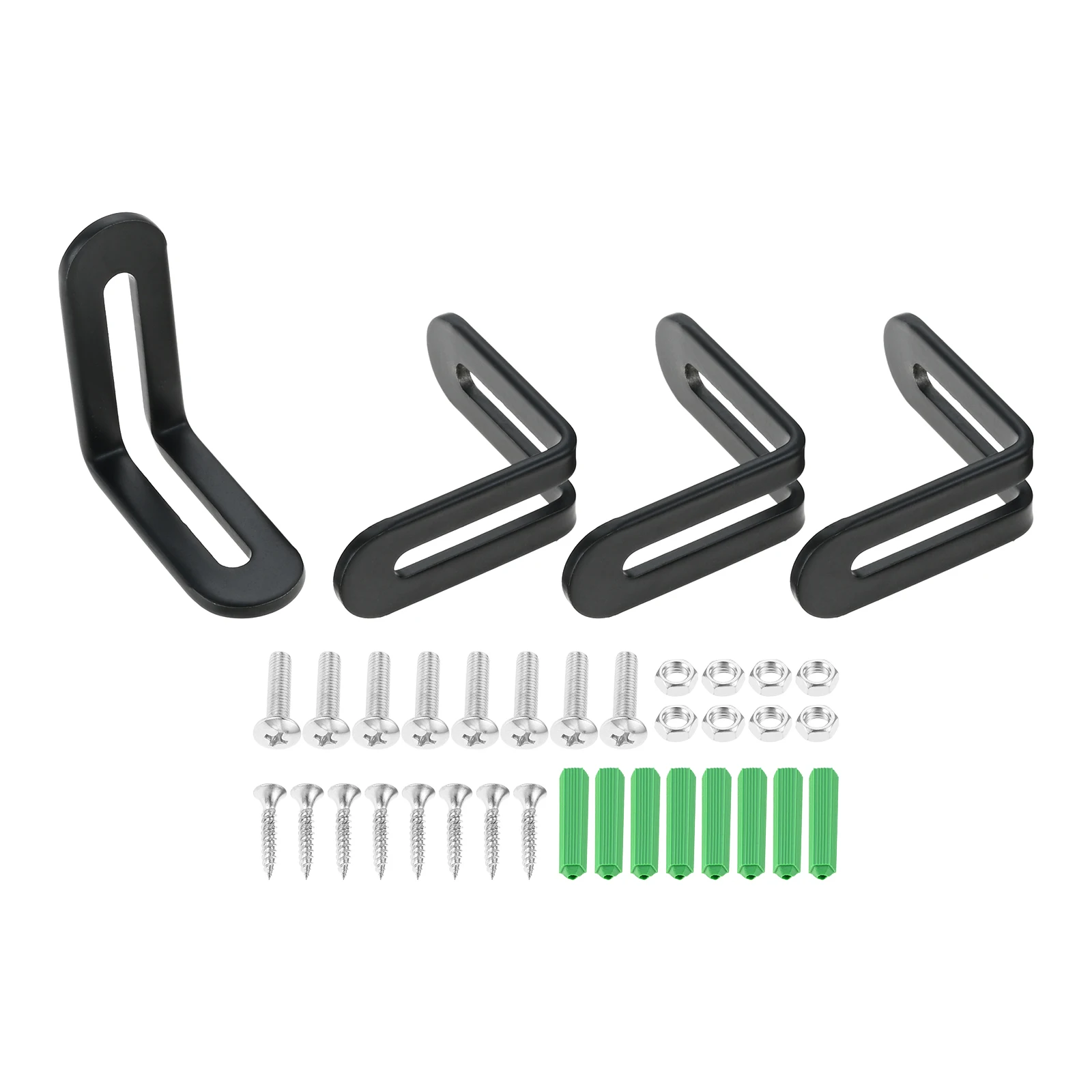 4Pcs 90 Degree Corner Bracket Stainless Steel Slotted Corner Braces For Shelf/Wall Corner Support Funiture Repair Hardware