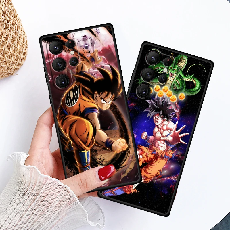 Funda de teléfono negra de arte japonés d-dragon Ball Z para Samsung Galaxy S24, S23, S22, S21, S20 FE, S10, S10E Plus, Ultra Pro Lite, 5G