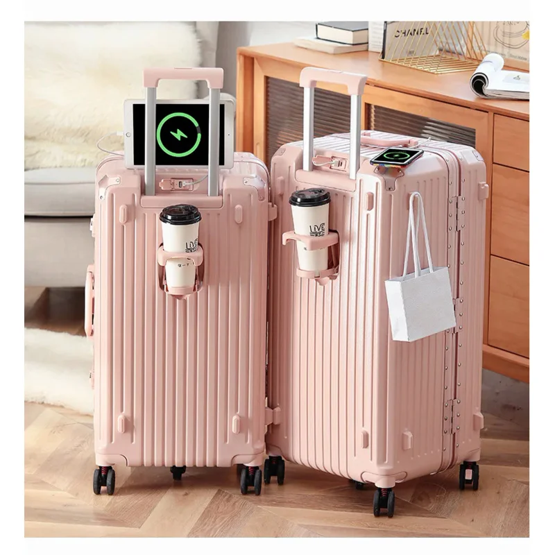 Capacity Luggage Case Suitcase Large Aluminum frame 26/30 Inch Universal PC travel Suitcases With Cardan Wheels Combination Lock