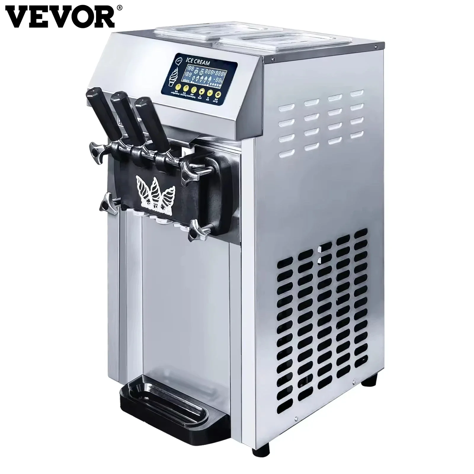 VEVOR Pre-cooling  commercial ice cream maker A126 ice cream machine Soft Serve Machine portable big capacity ice cream machine