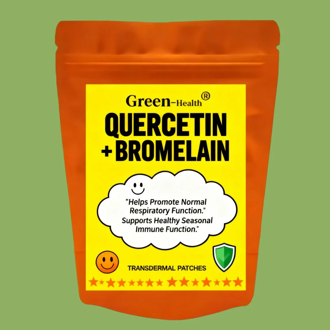 30 Patches Quercetin & Bromelain Patches – Transdermal Supplement, One Month Supply
