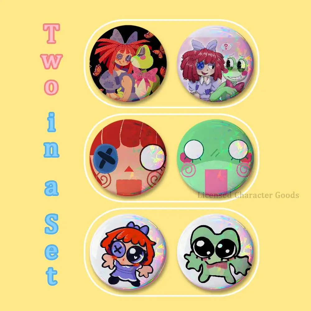 R-Ragatha R-Ribbit R-Ragatha Badges 25 32 44 58 75 mm Round Cosplay Pin Backpack Decor Collect Gifts Brooch 2-piece set