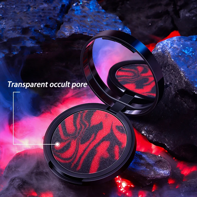 溶岩セッティングパウダー透明オイルコントロールマットコンシーラー防水ソフトフェイスファンデーションメイクアップコンパクトパウダーデュープ化粧品