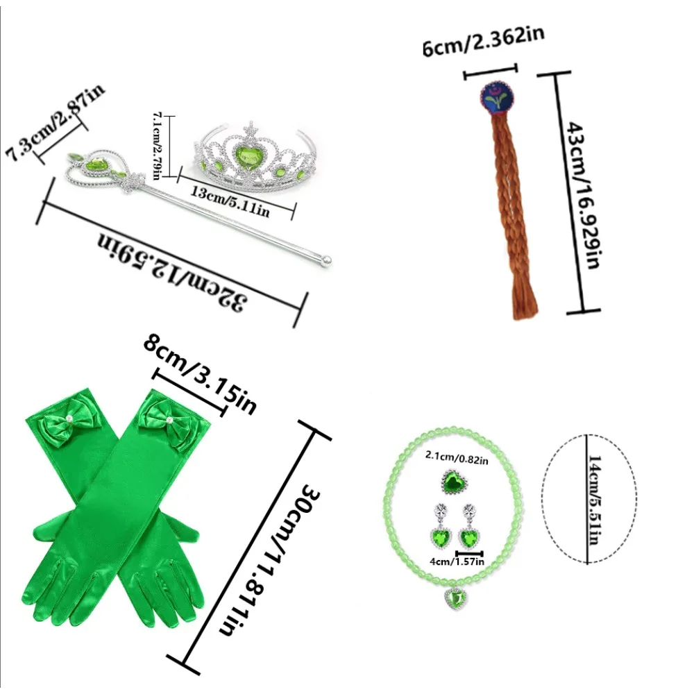 PESENAR Prinzessinnenkostüme für Mädchen, Geburtstagsfeier, Halloween, Cosplay, Weihnachten, Verkleidung