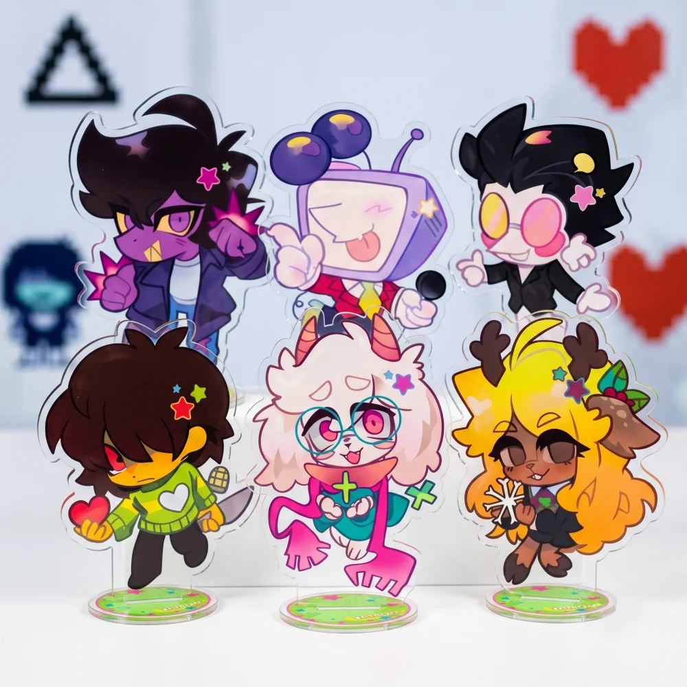 Acrylic Deltarune  Kris Game 10CM Stand KeychainSusie Ralsei Noelle Starry Chibi Desk Decor Collectible Gift for Indie Fans