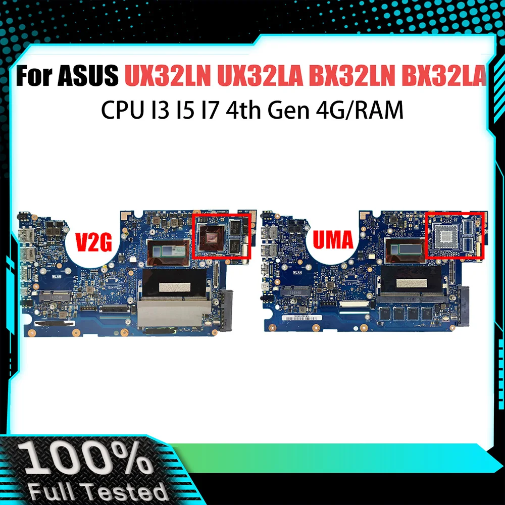 

UX32L Notebook Mainboard For ASUS UX32LN UX32LA BX32LN BX32LA UX32LA-LN Laptop Motherboard CPU I3 4th Gen 4G/RAM GT840M