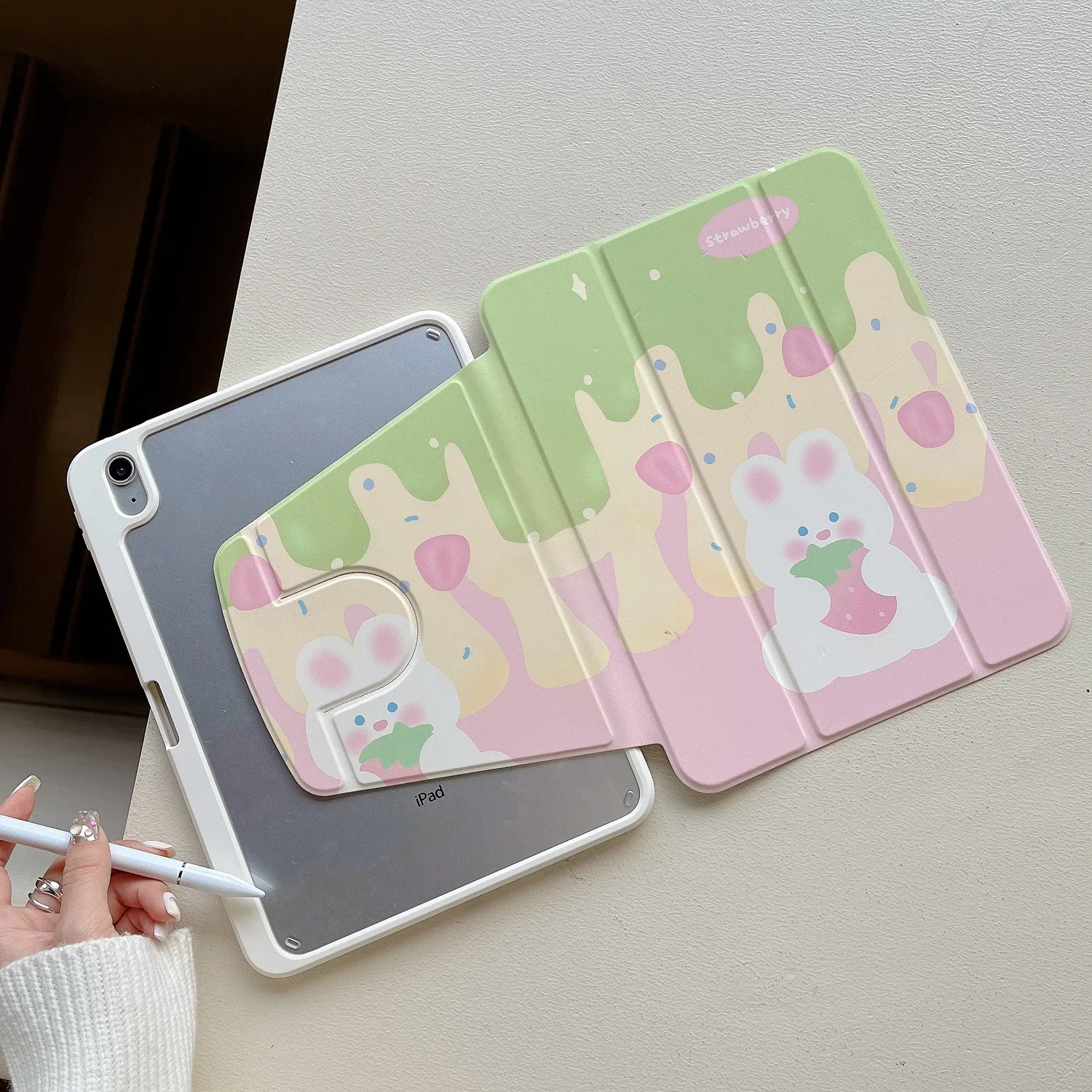 Rotazione Per iPad Custodia Air MINI 3 4 5 6 7 8 9 10 Generazione 10.9 10.2 10.5 Modello carino Supporto in pelle Tablet Cover Regalo per bambini