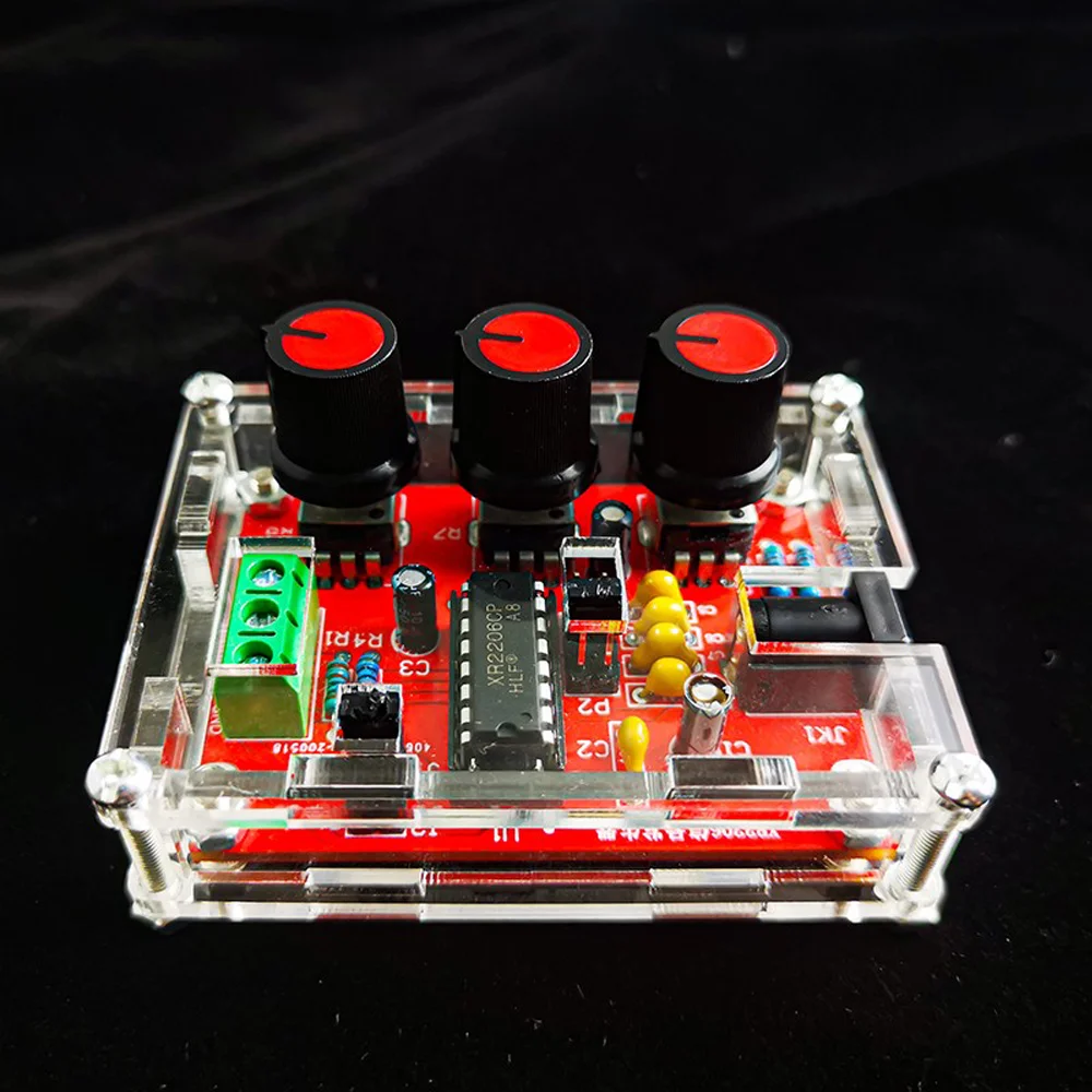 DIY XR2206 Multi-Band Signal Generator Electronics Kit 1Hz-1MHz Square Sine Triangular Wave PCB Soldering Practice Kit DC 9-12V
