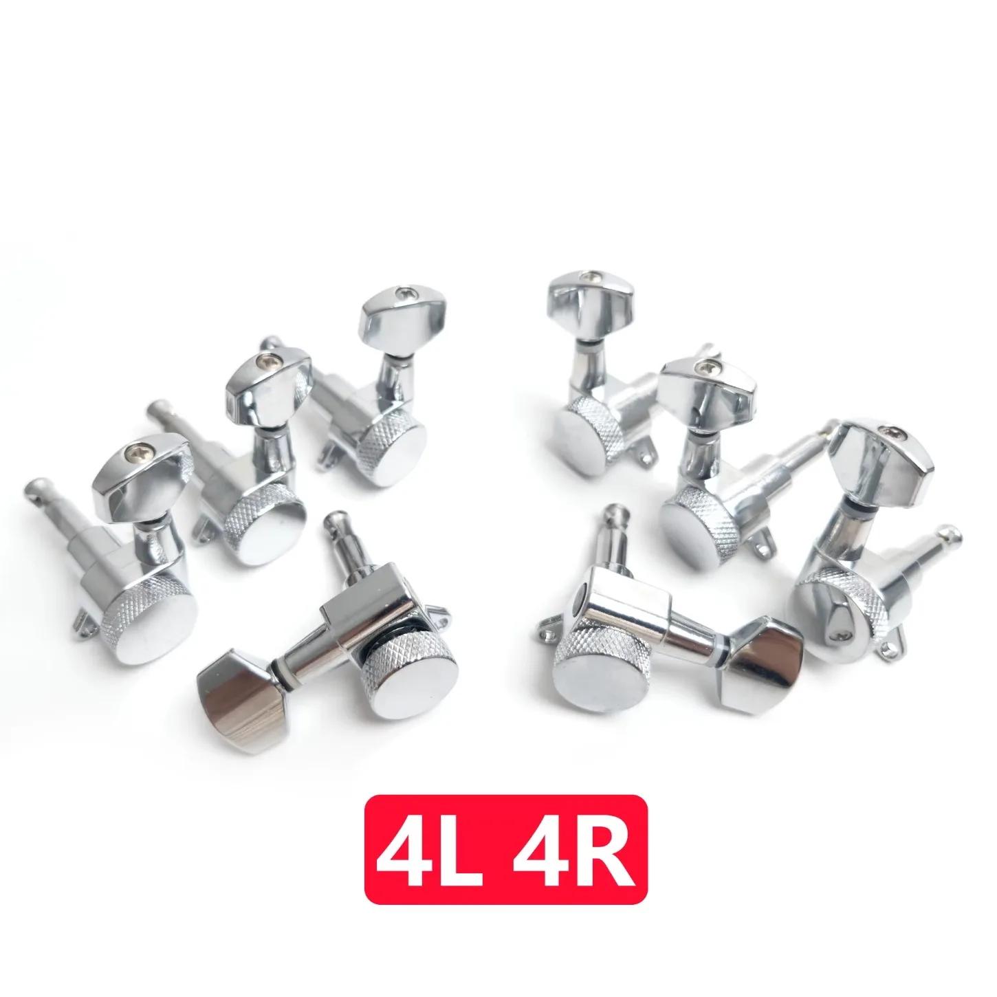 Guitar Tuning Pegs Machine Heads Set 1:18 High Precision Locking Tuners Chrome Selectable 6R 6L 3L3R 3L4R 4L3R 4L4R