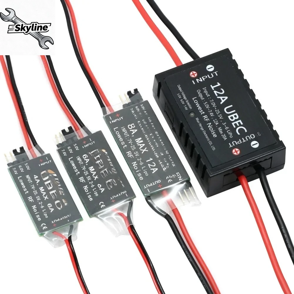 For 4A 6A 8A 12A UBEC 5V 6V 7.4V  Mode BEC Voltage Stabilizer for RC Airplanes Boat Battery Accessories