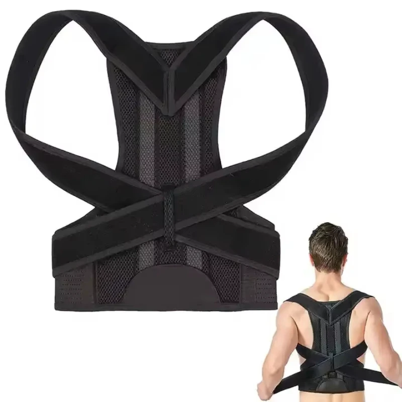 

Reinforced Belt Lumbar Column Posture Corrector Vest Adjustable Back Support Strap Shoulder Spine Brace Neck Stretcher Trainer