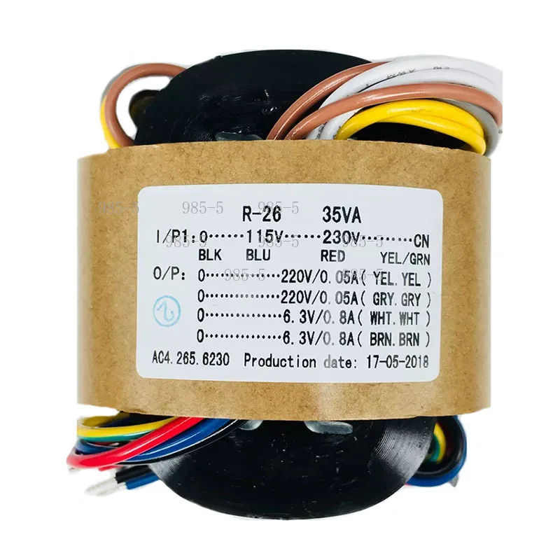 R26 Type 35W 115-230V Audio Transformer 220V×2 6.3V×2 Tube Preamplifier Power Supply